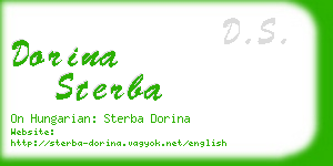 dorina sterba business card